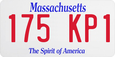 MA license plate 175KP1