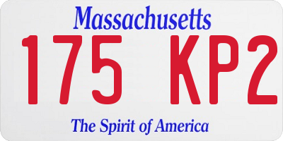 MA license plate 175KP2