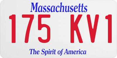 MA license plate 175KV1