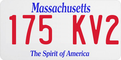 MA license plate 175KV2