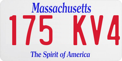 MA license plate 175KV4