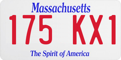 MA license plate 175KX1