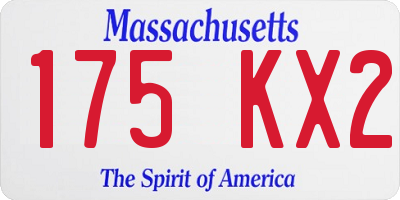 MA license plate 175KX2