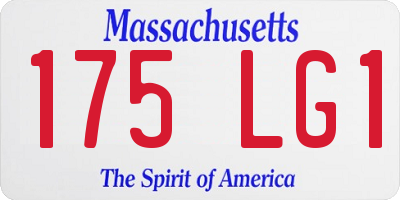 MA license plate 175LG1