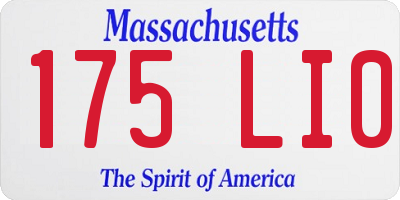 MA license plate 175LI0