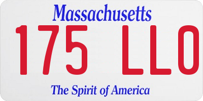 MA license plate 175LL0