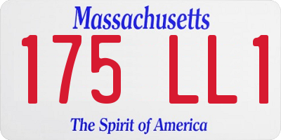 MA license plate 175LL1