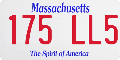 MA license plate 175LL5