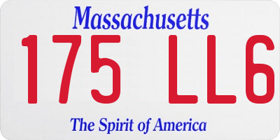 MA license plate 175LL6