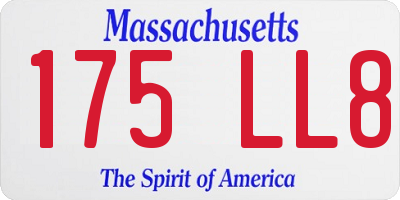 MA license plate 175LL8