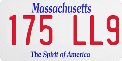 MA license plate 175LL9