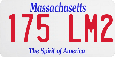 MA license plate 175LM2