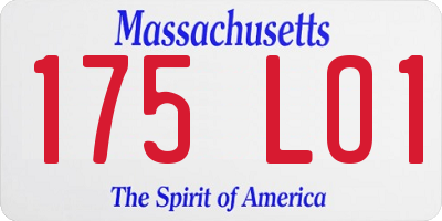 MA license plate 175LO1