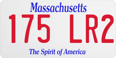 MA license plate 175LR2