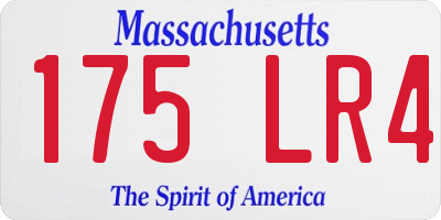 MA license plate 175LR4