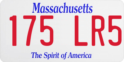 MA license plate 175LR5