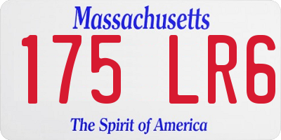 MA license plate 175LR6