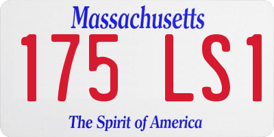 MA license plate 175LS1