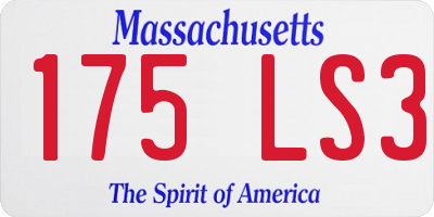 MA license plate 175LS3