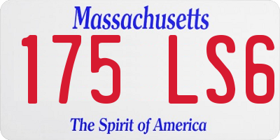 MA license plate 175LS6