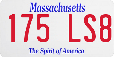 MA license plate 175LS8