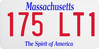 MA license plate 175LT1