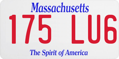 MA license plate 175LU6