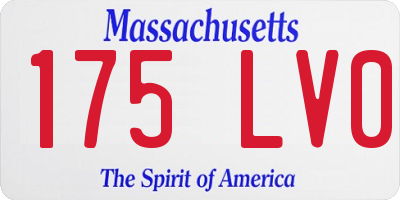 MA license plate 175LV0