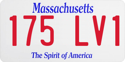 MA license plate 175LV1