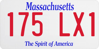 MA license plate 175LX1
