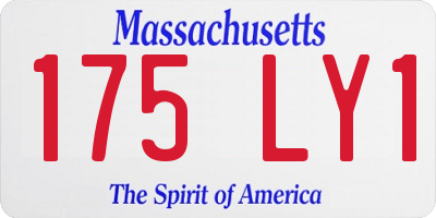 MA license plate 175LY1