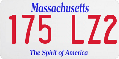 MA license plate 175LZ2