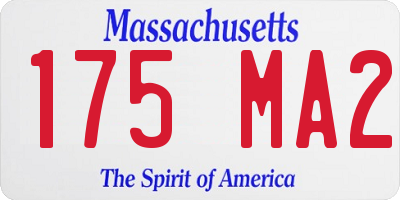 MA license plate 175MA2