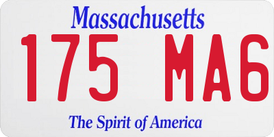 MA license plate 175MA6