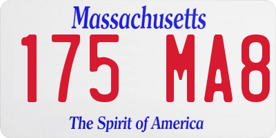 MA license plate 175MA8