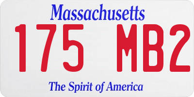 MA license plate 175MB2