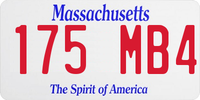 MA license plate 175MB4