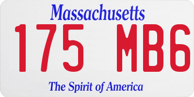 MA license plate 175MB6