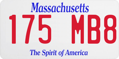 MA license plate 175MB8