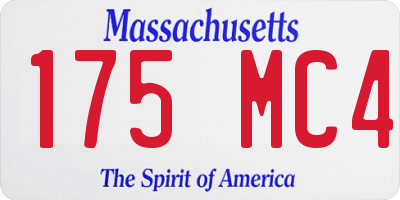 MA license plate 175MC4