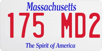 MA license plate 175MD2