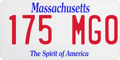 MA license plate 175MG0