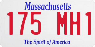 MA license plate 175MH1