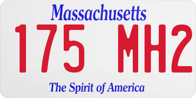 MA license plate 175MH2