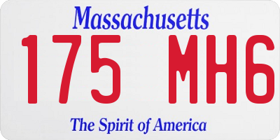 MA license plate 175MH6