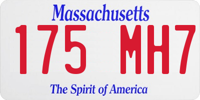 MA license plate 175MH7