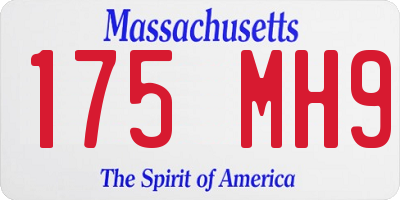 MA license plate 175MH9