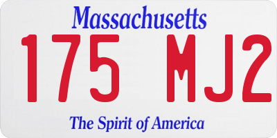 MA license plate 175MJ2