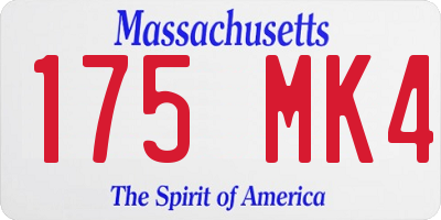 MA license plate 175MK4