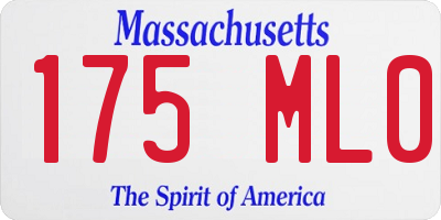 MA license plate 175ML0